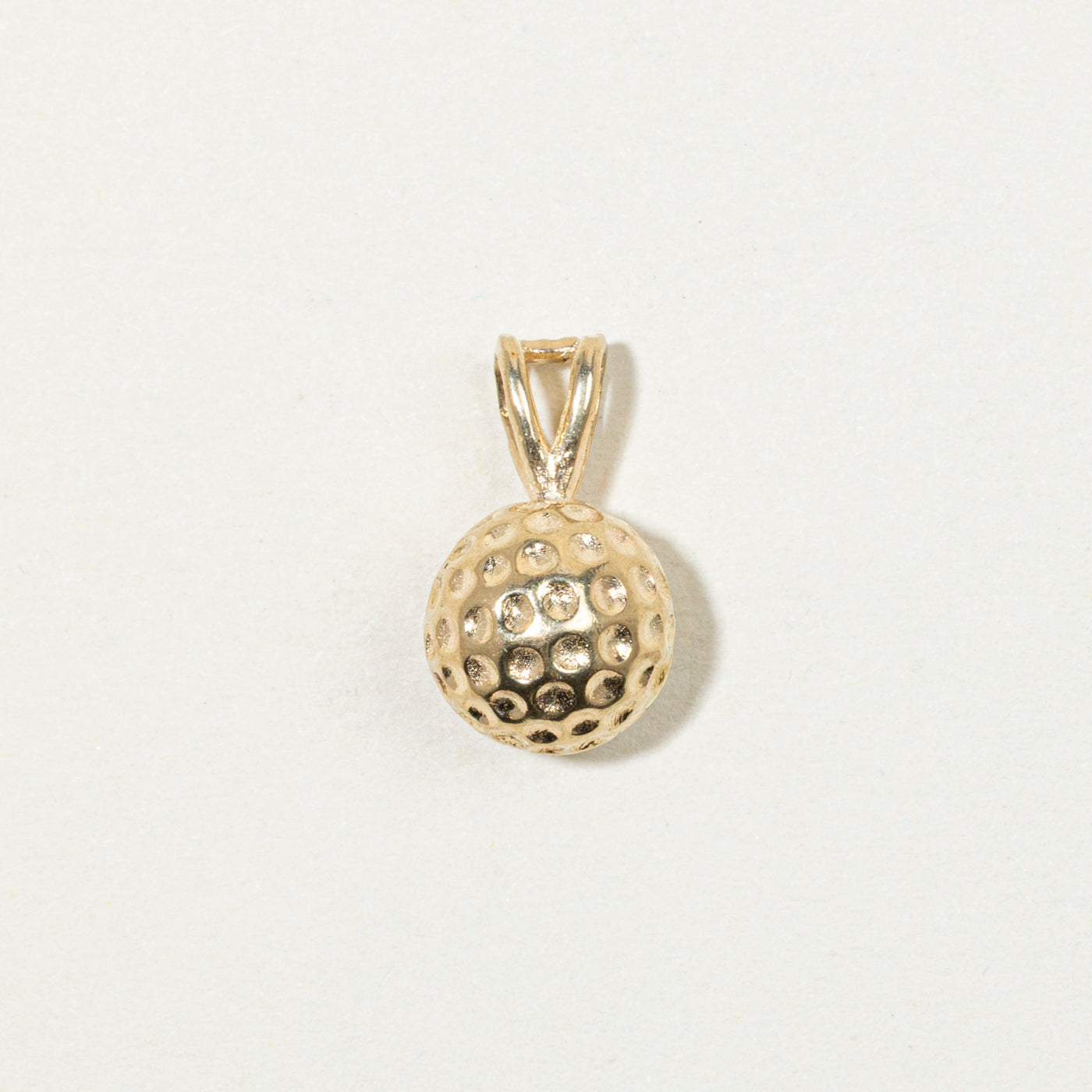 10k Yellow Gold Golf Ball Pendant