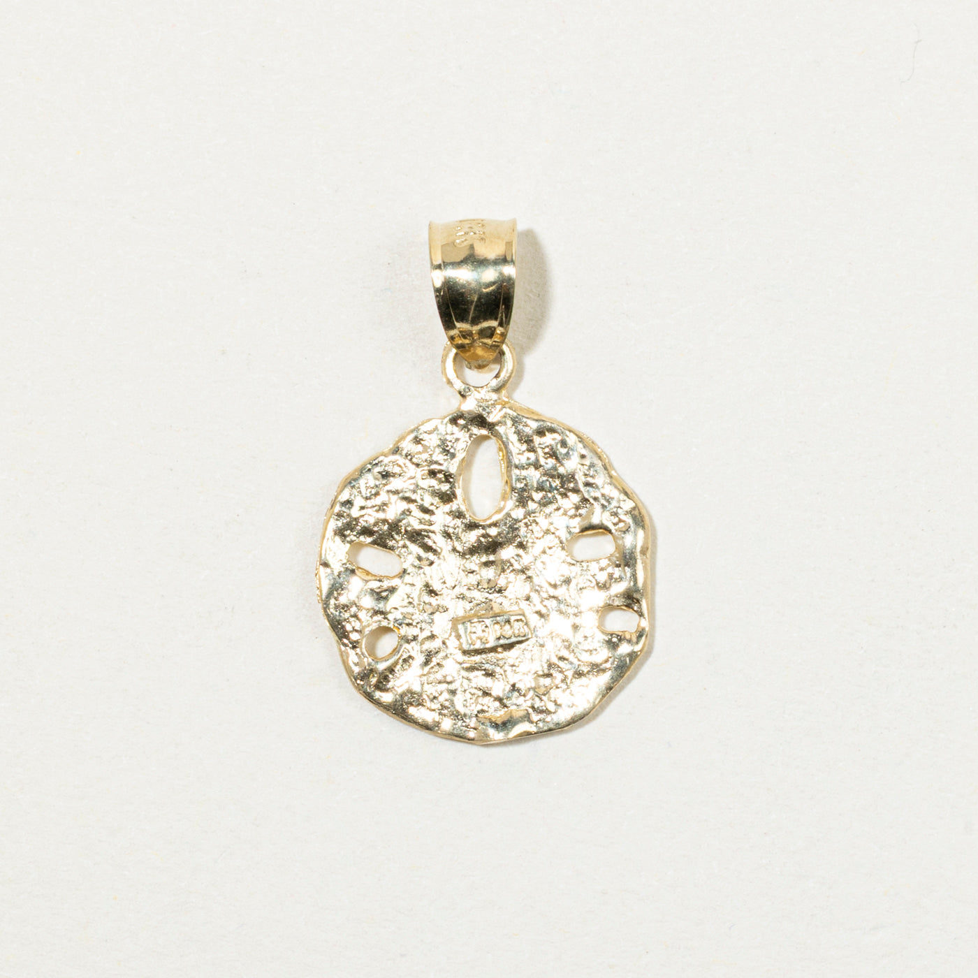 14k Yellow Gold Sand Dollar Pendant