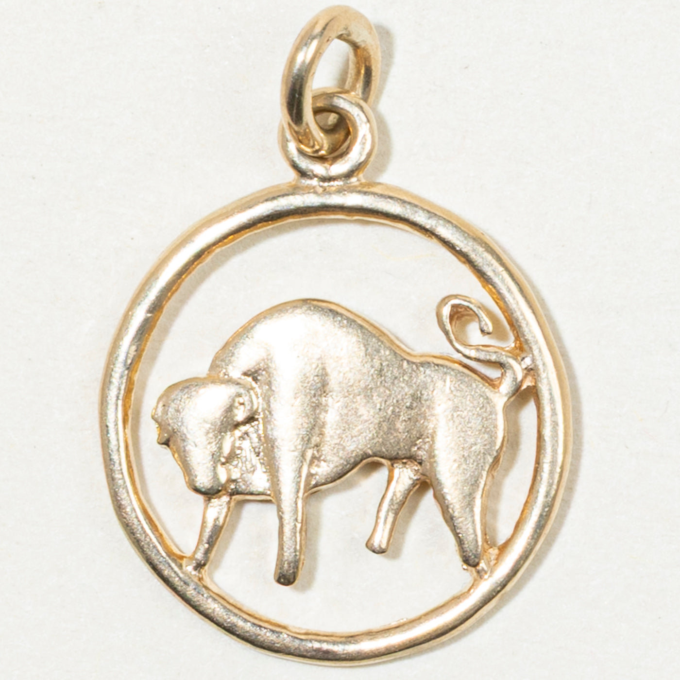 10k Yellow Gold Taurus Zodiac Charm