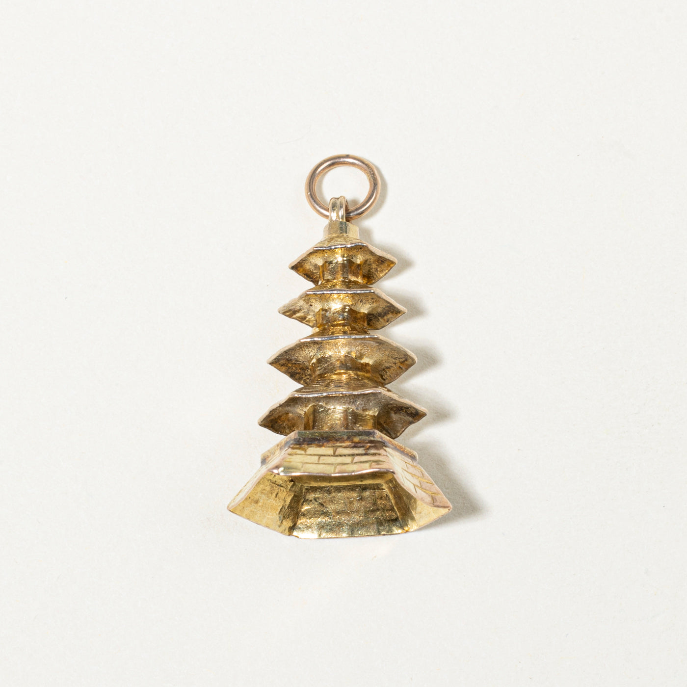 14k Yellow Gold Pagoda Charm