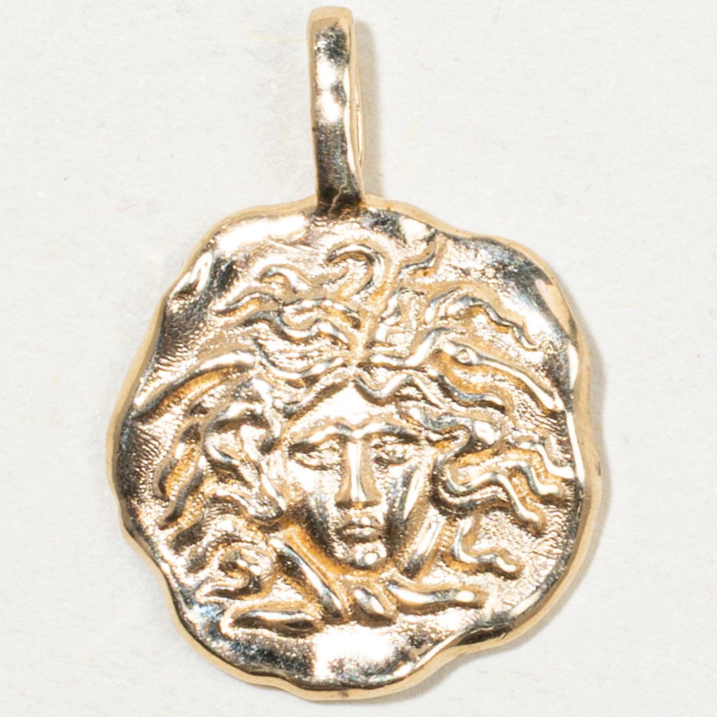 14k Yellow Gold Medusa Charm