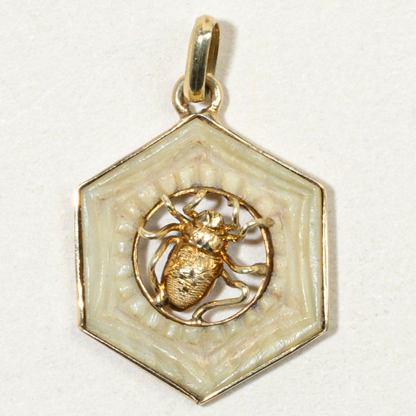 14k Yellow Gold Spider Charm