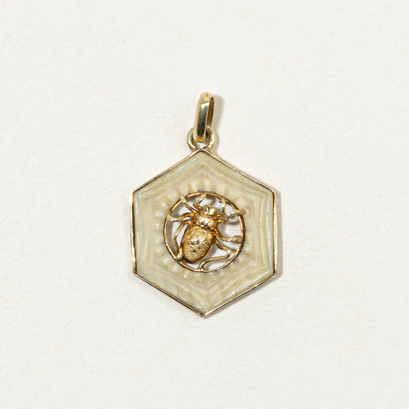 14k Yellow Gold Spider Charm