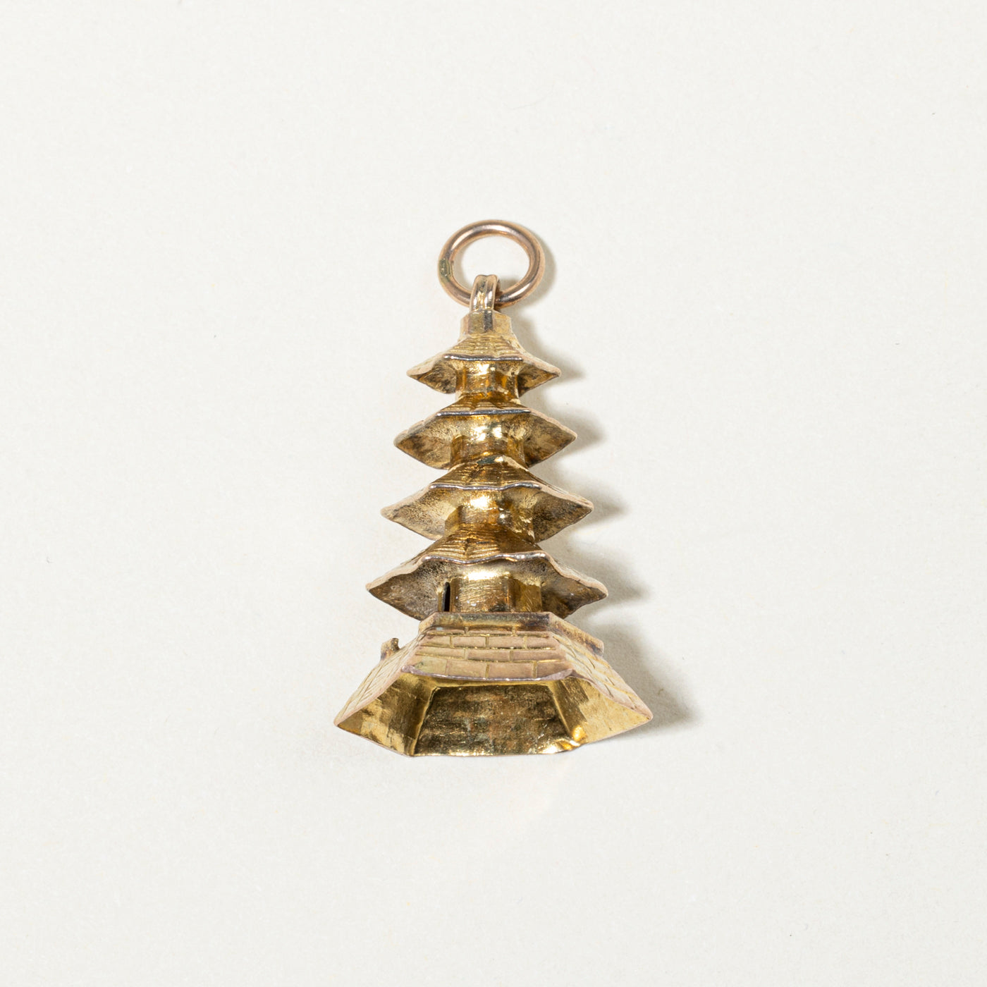 14k Yellow Gold Pagoda Charm