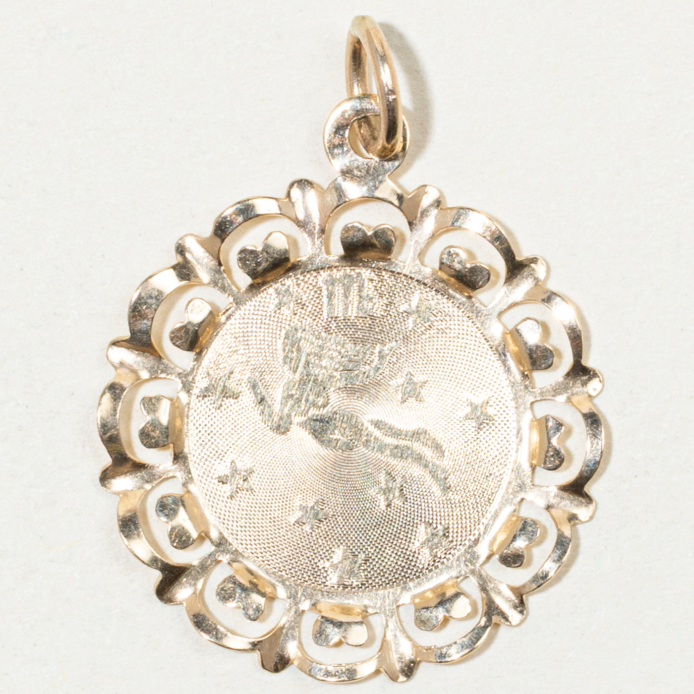 14k Yellow Gold Virgo Charm