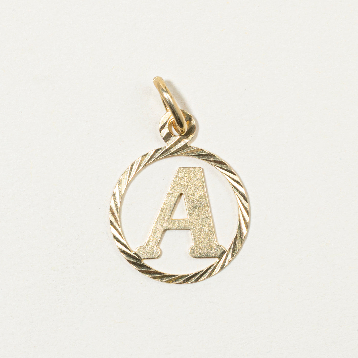 18k Yellow Gold Letter A Initial Charm