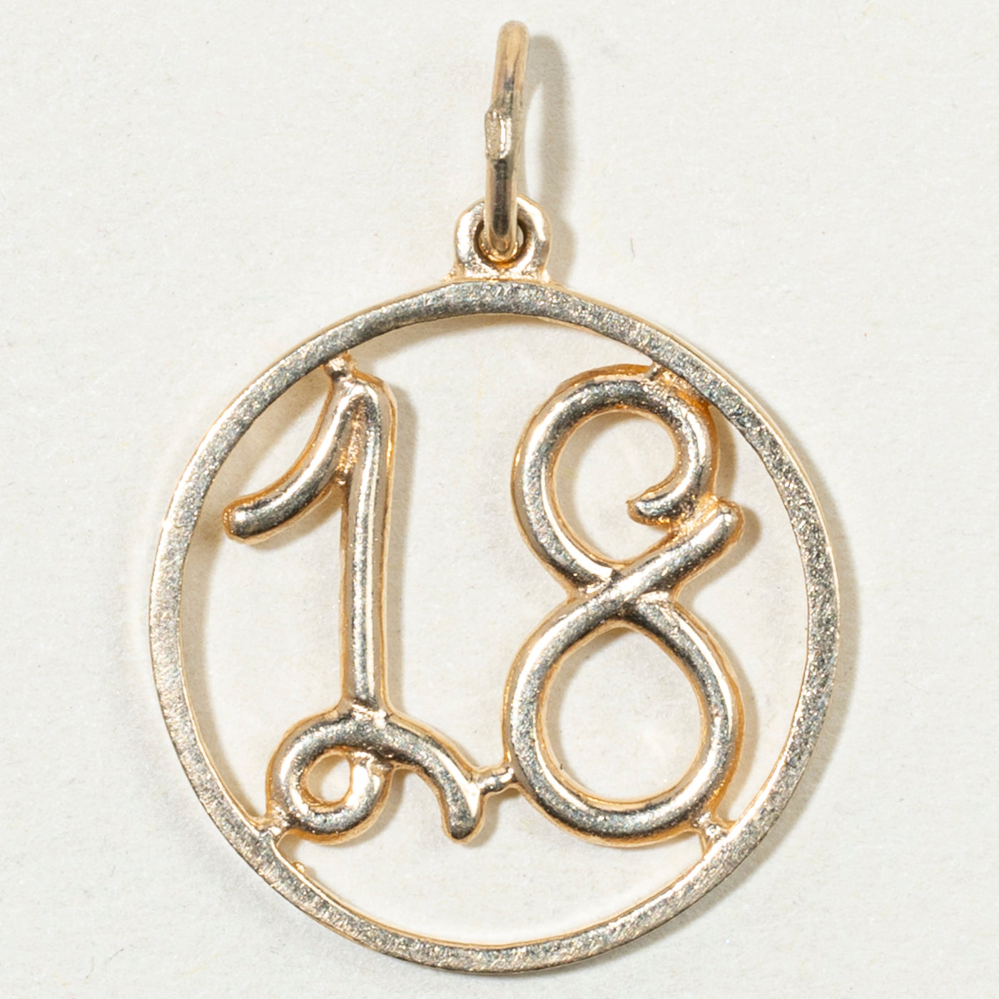 10k Yellow Gold Number 18 Charm