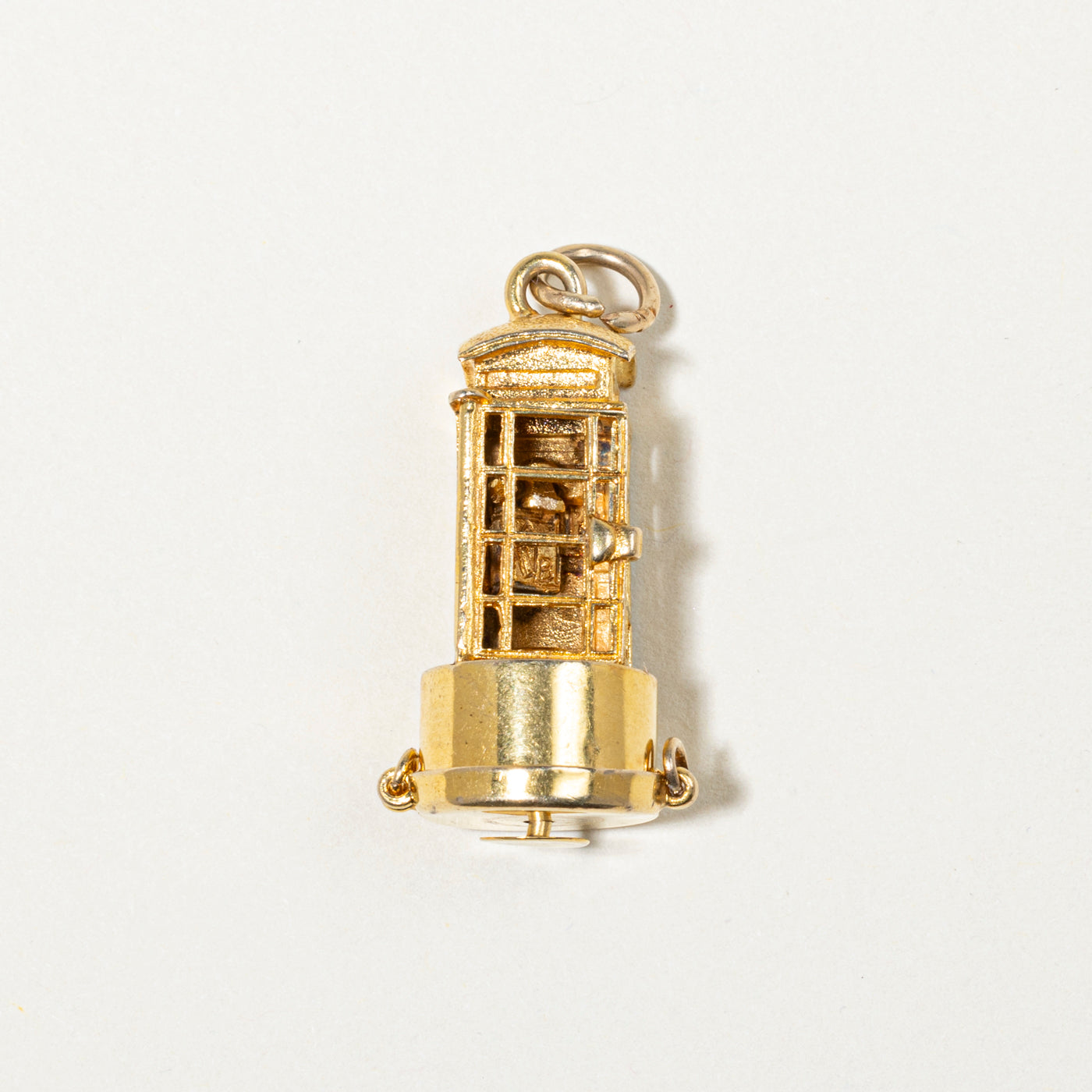 9k Yellow Gold Phone Booth Charm