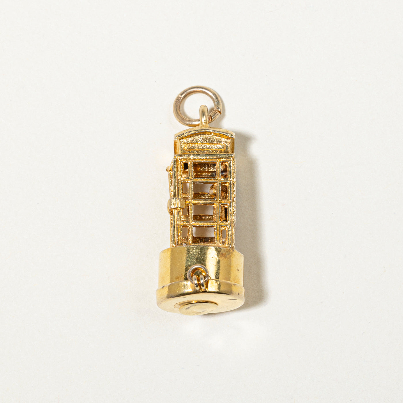 9k Yellow Gold Phone Booth Charm