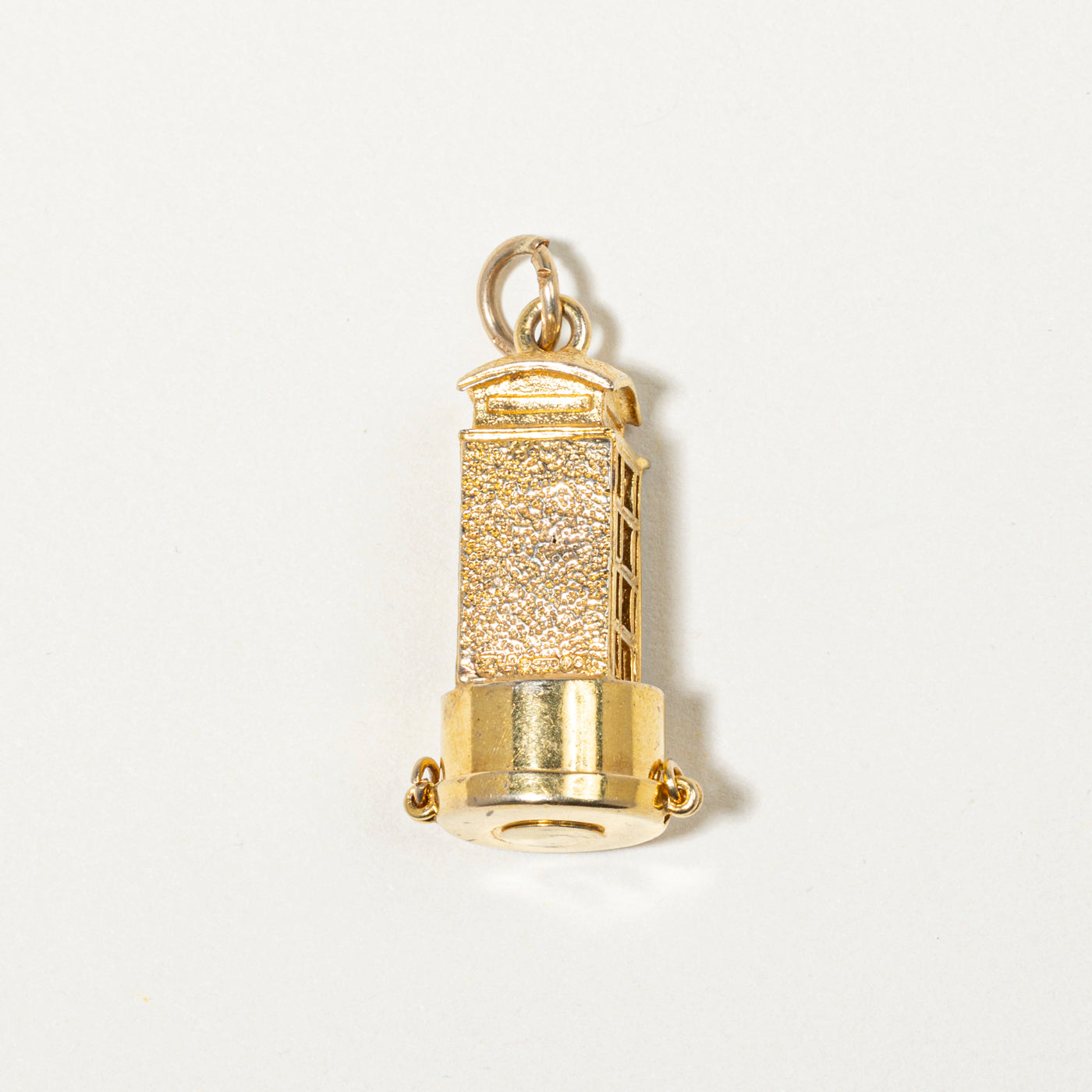 9k Yellow Gold Phone Booth Charm