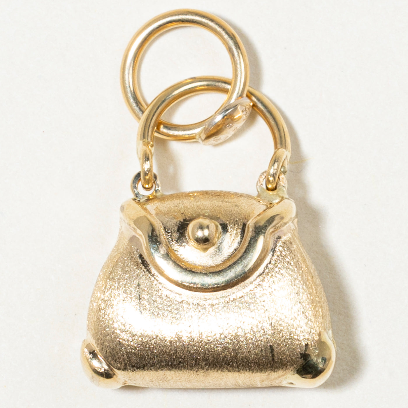 Italian 18k Yellow Gold Purse Charm