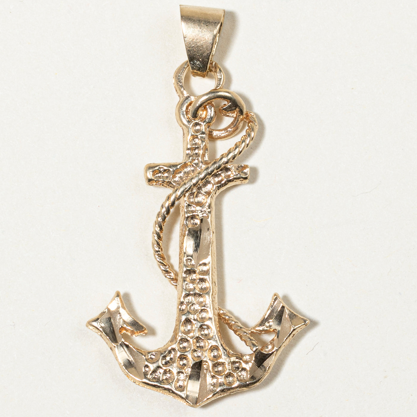 10k Yellow Gold Anchor Nautical Pendant