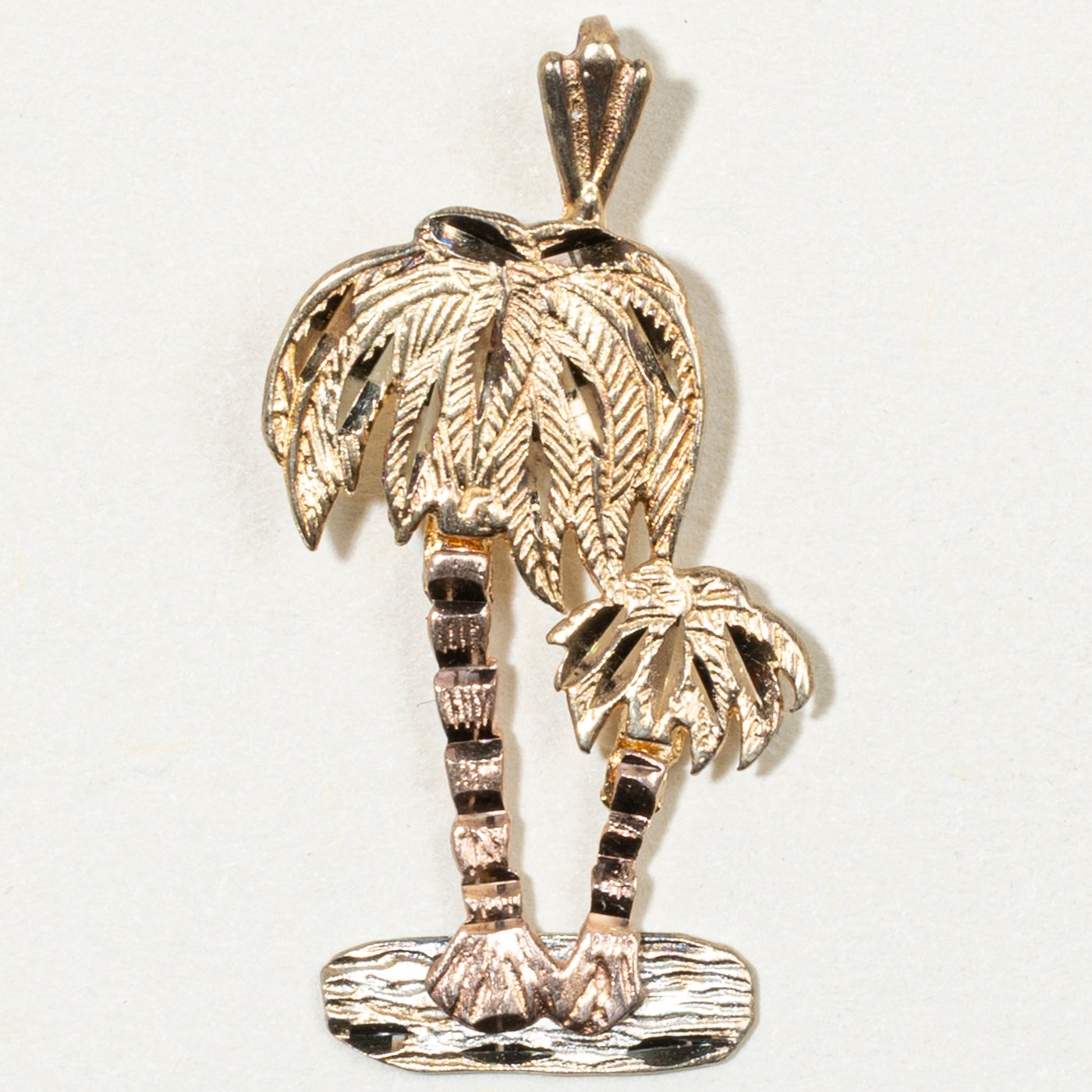 14k Yellow Gold Palm Tree Pendant