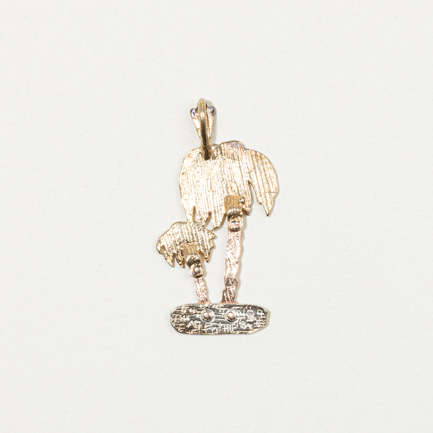 14k Yellow Gold Palm Tree Pendant