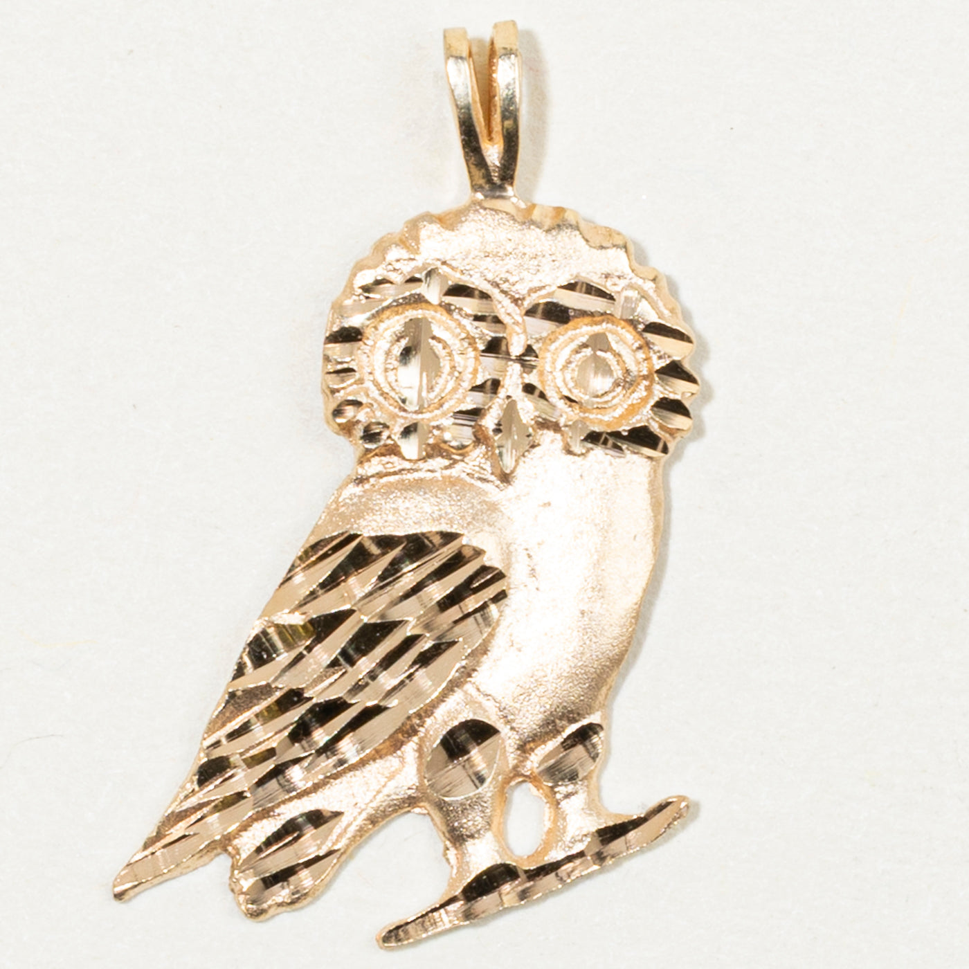 10k Yellow Gold Owl Pendant