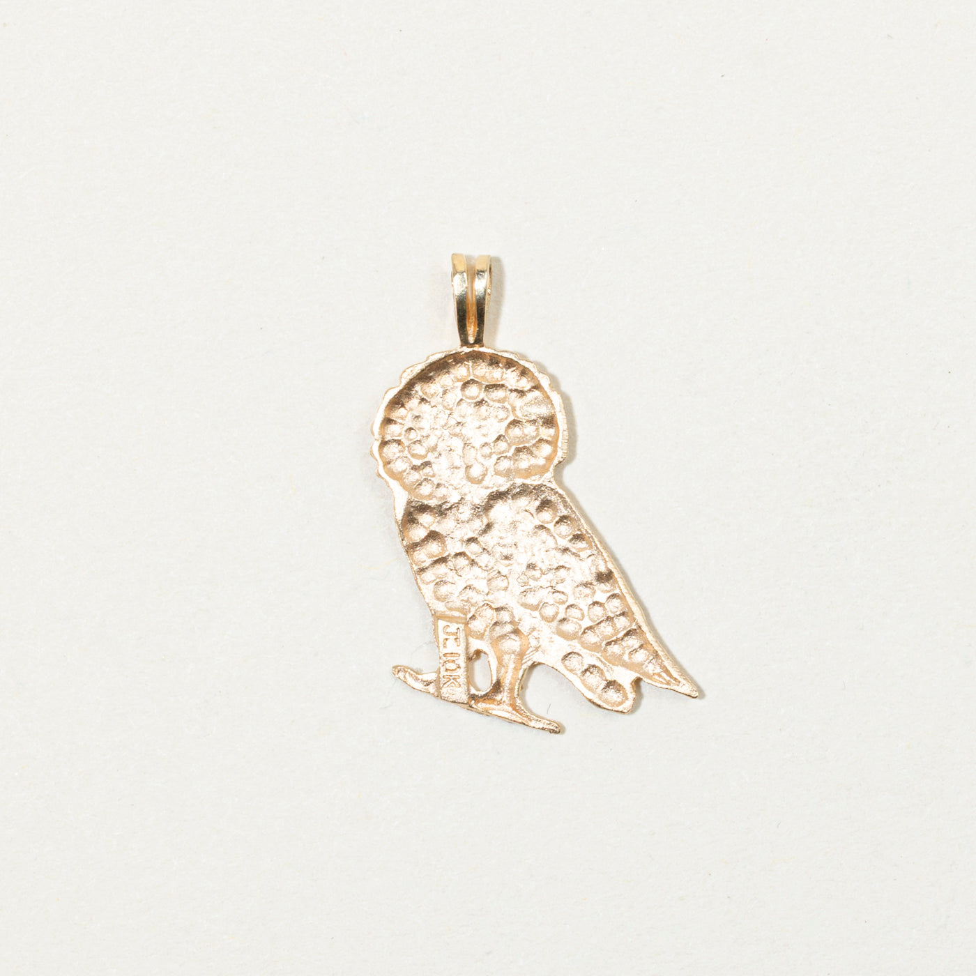 10k Yellow Gold Owl Pendant