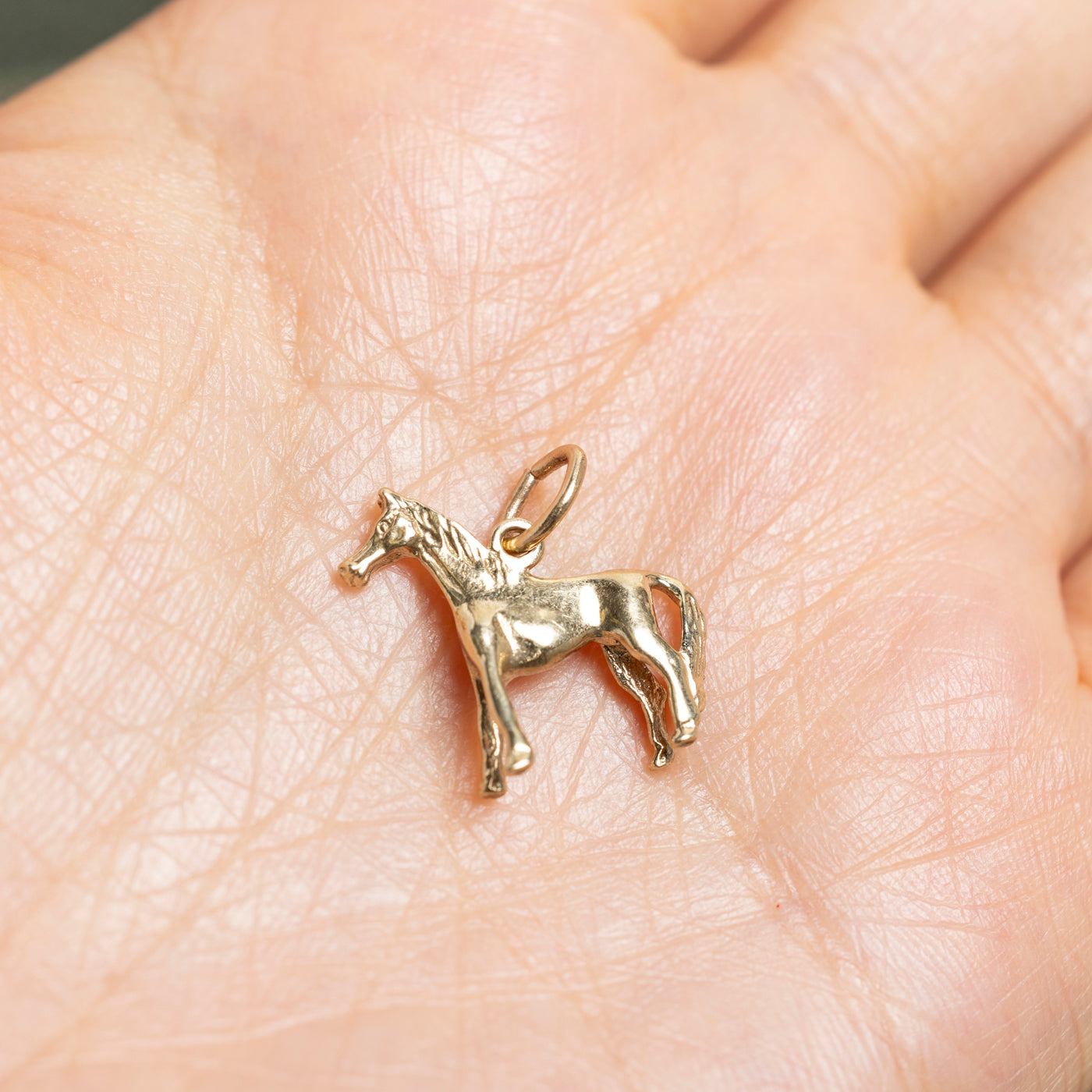 10k Yellow Gold Horse Charm
