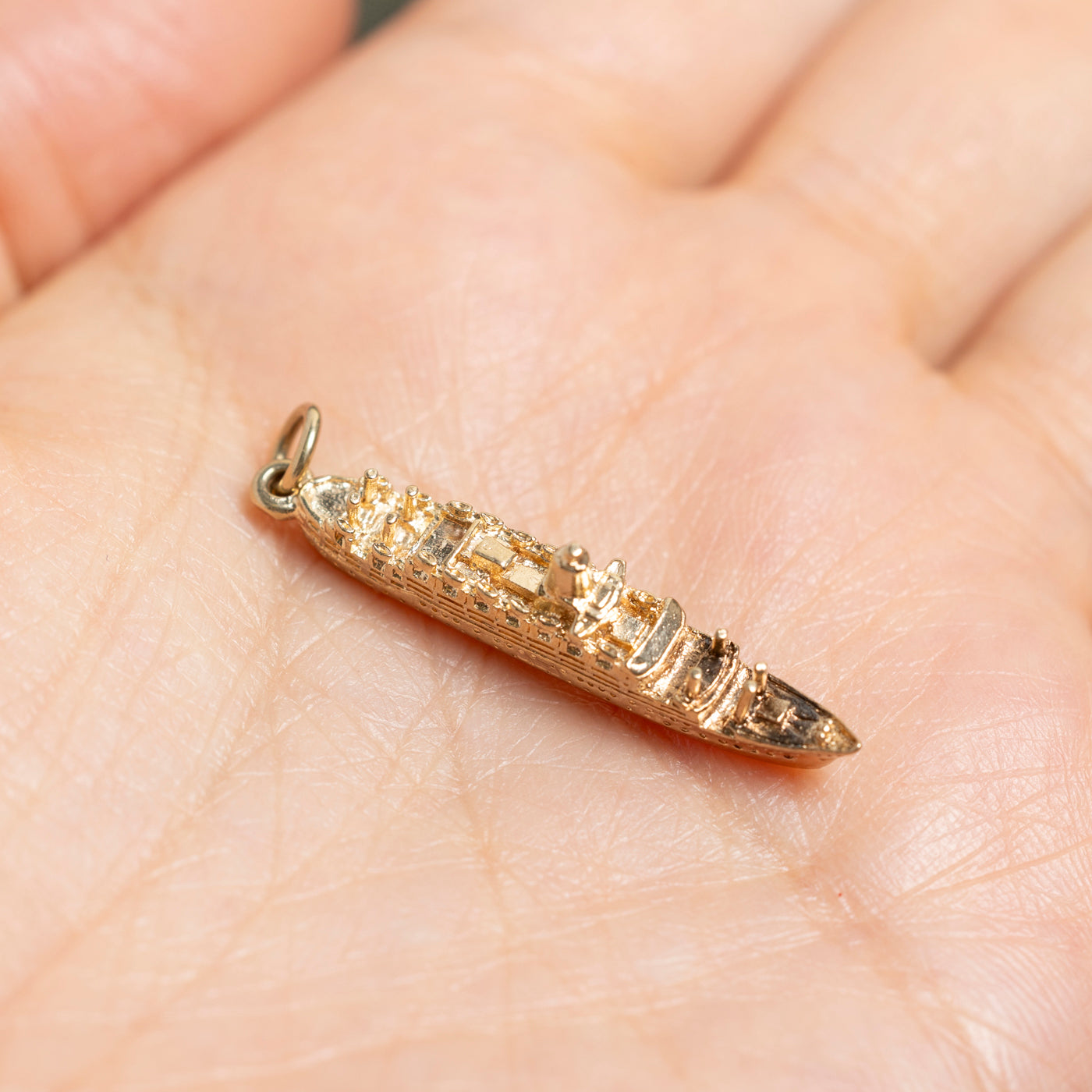 1969 Birmingham 9k Yellow Gold SS Orsova Ocean Liner Charm