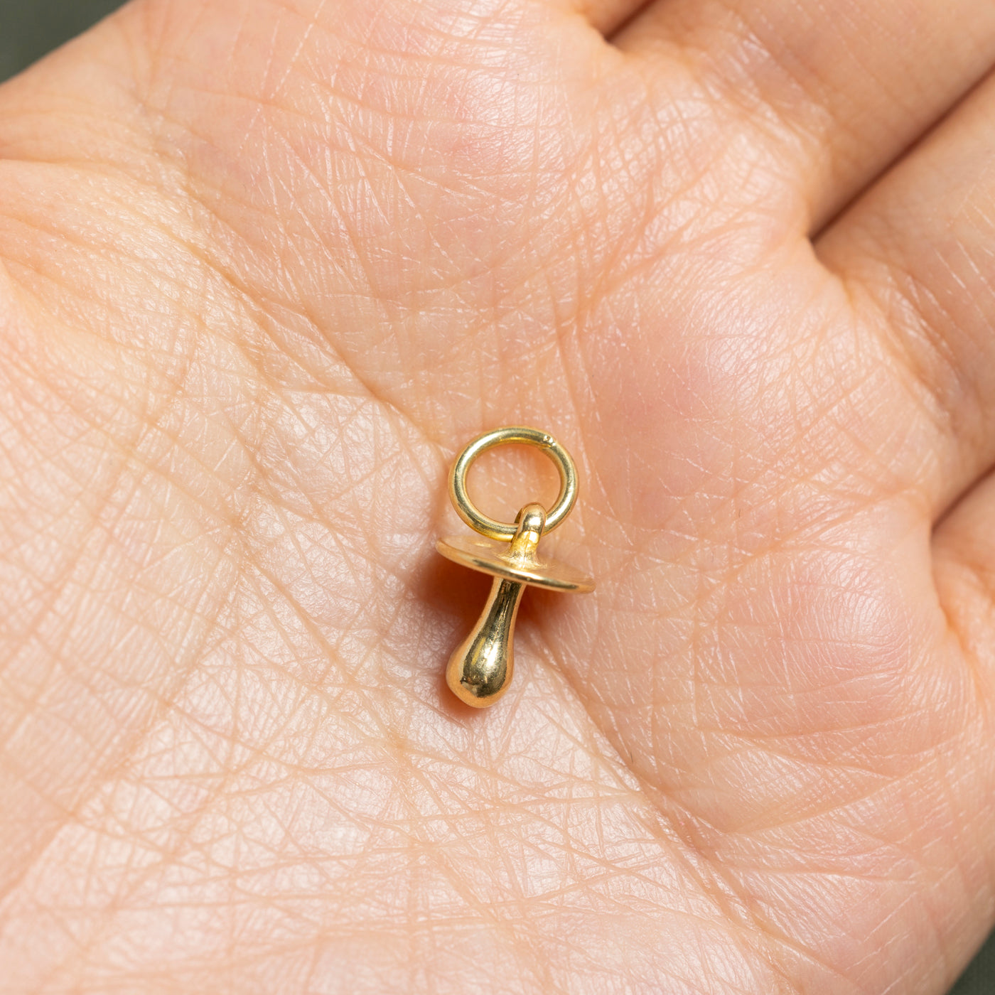 18k Yellow Gold Baby Pacifier Charm