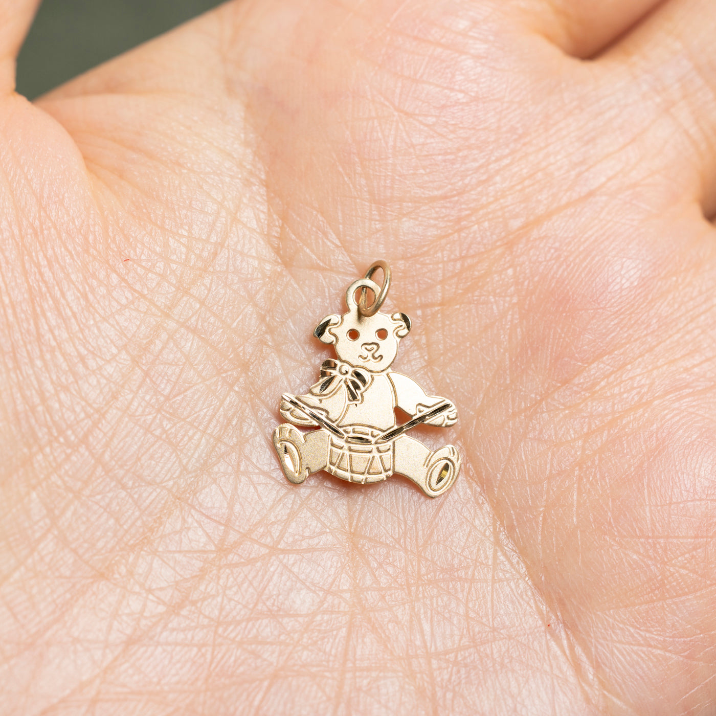 14k Yellow Gold Teddy Bear Charm