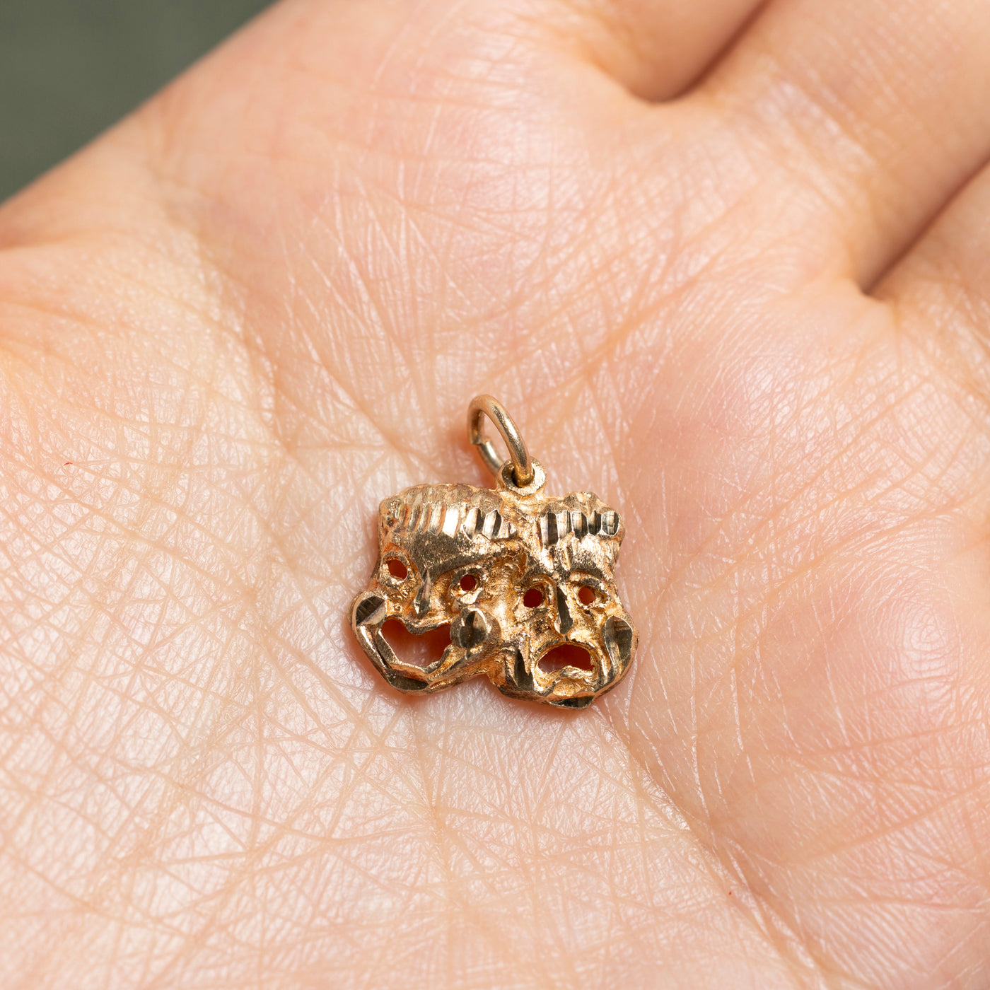 10k Yellow Gold Theatre Masks Charm