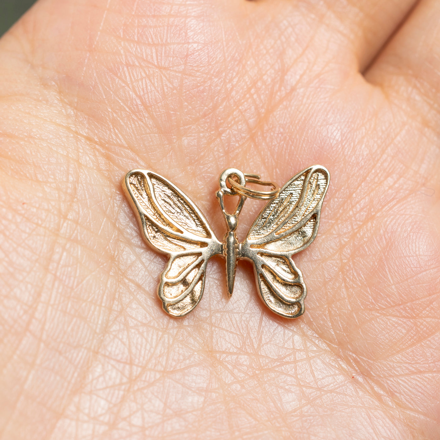 10k Yellow Gold Butterfly Charm