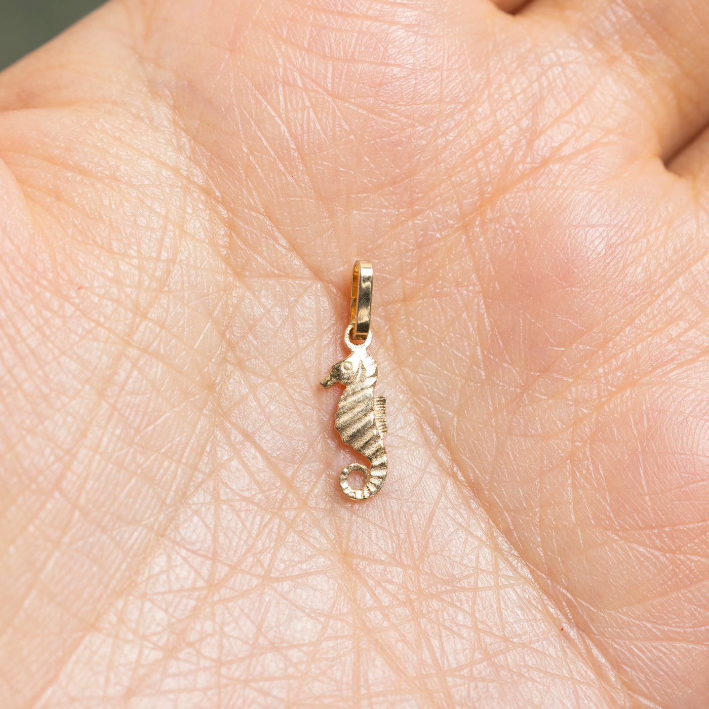 10k Yellow Gold Sea Horse Fish Charm