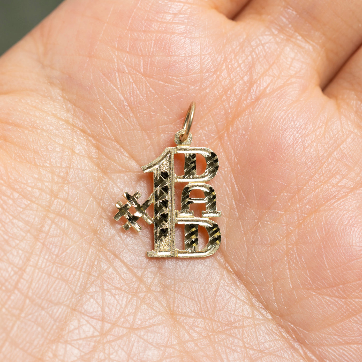 14k Yellow Gold "#1 Dad" Charm