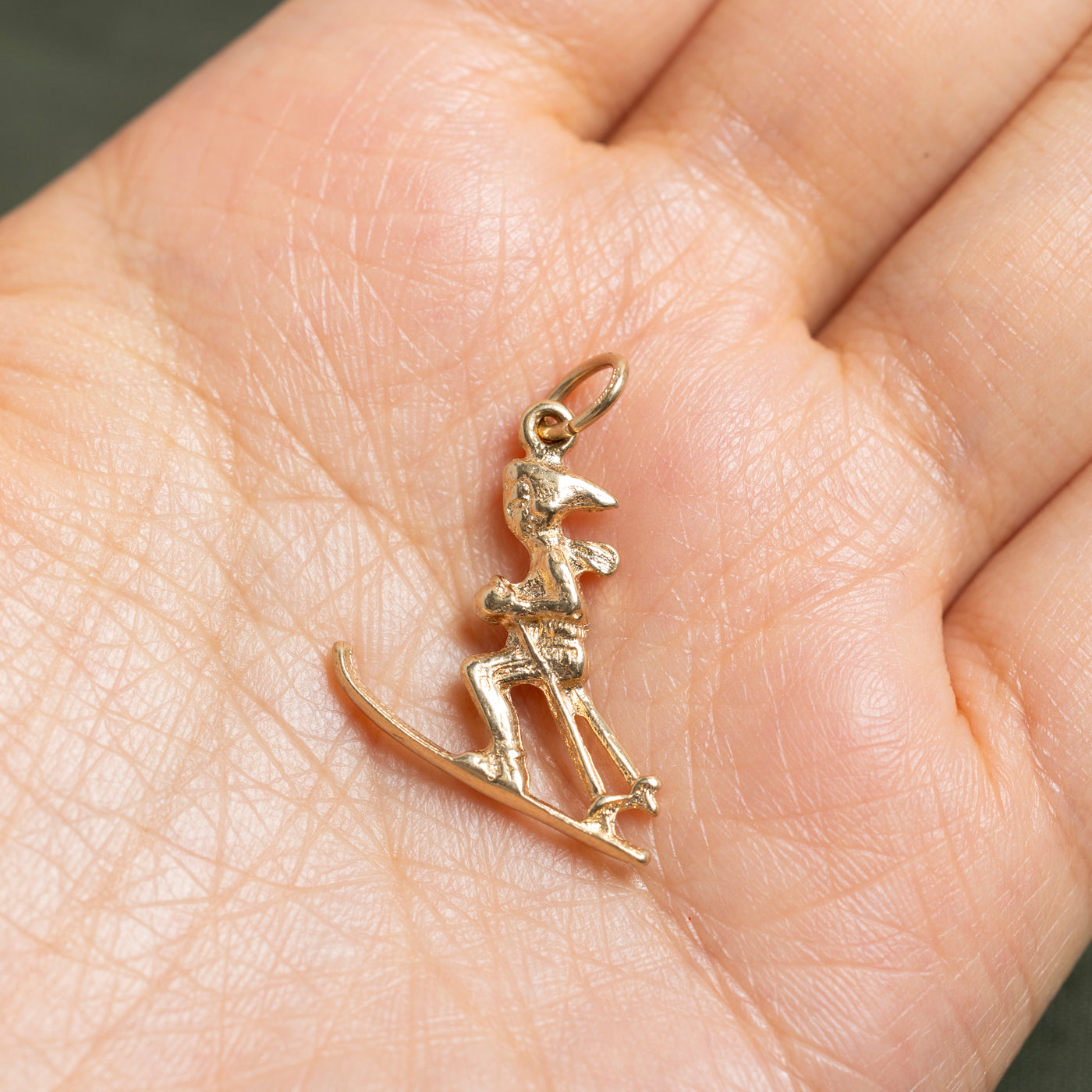 10k Yellow Gold Skier Charm