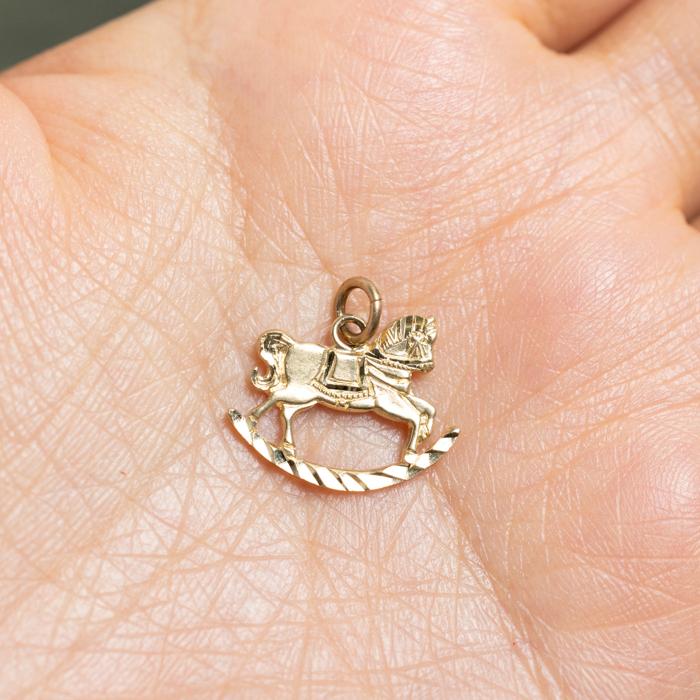 10k Yellow Gold Rocking Horse Charm