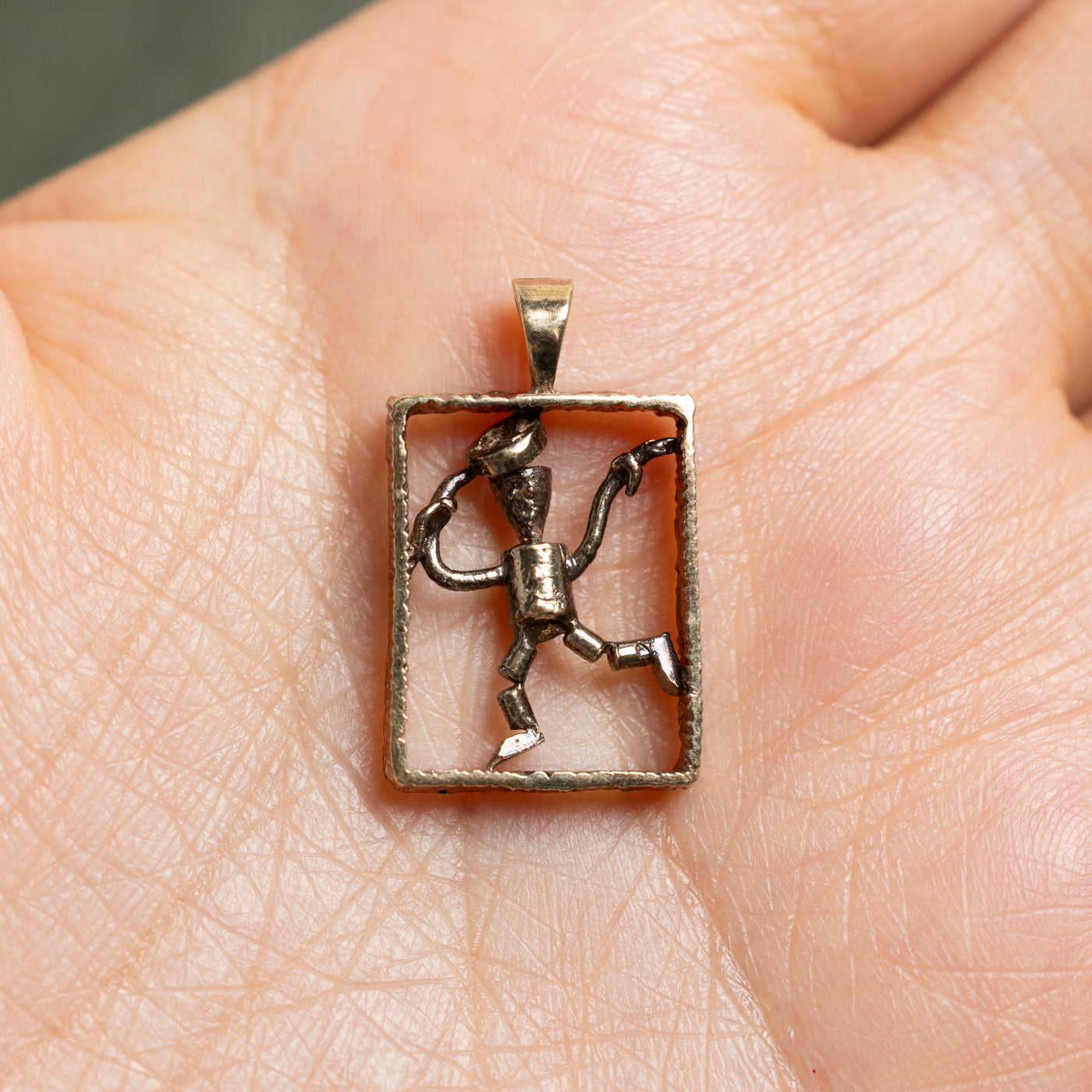 10k Yellow Gold Tin Man Pendant