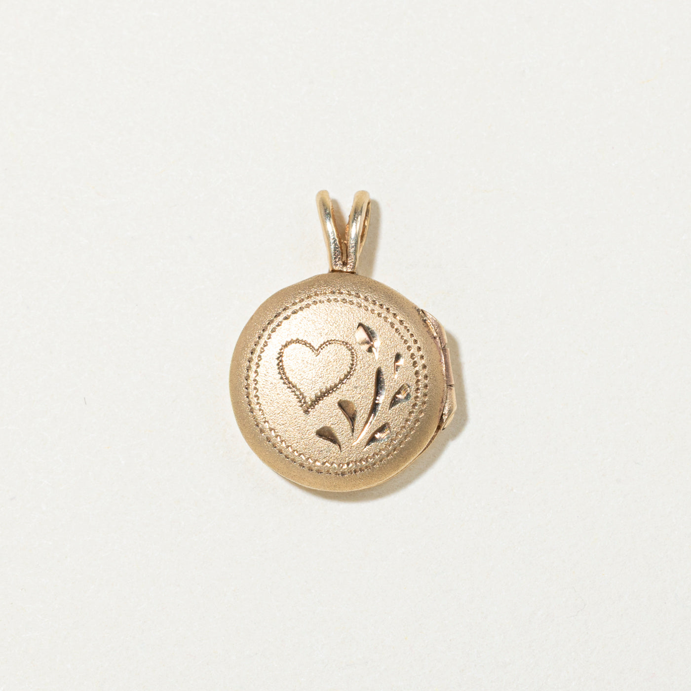 10k Yellow Gold Engraved Locket