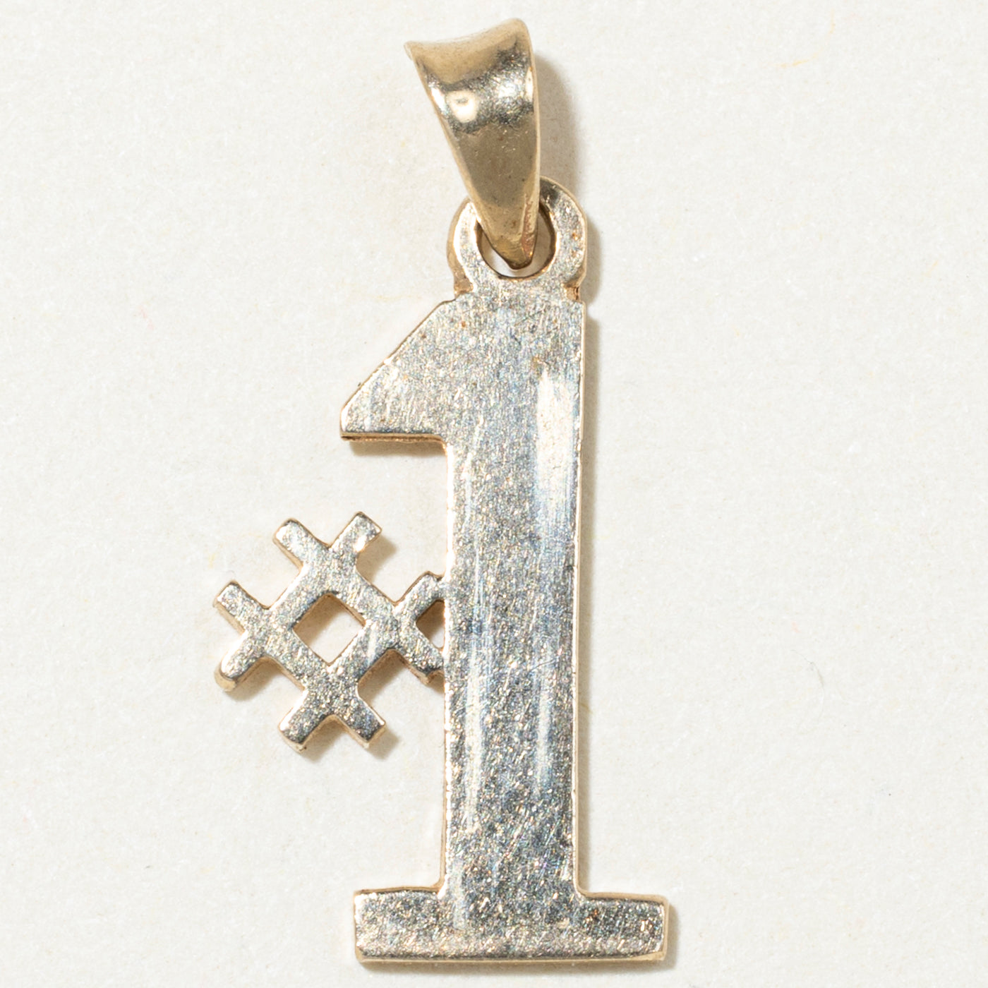 10k Yellow Gold "# 1" Pendant