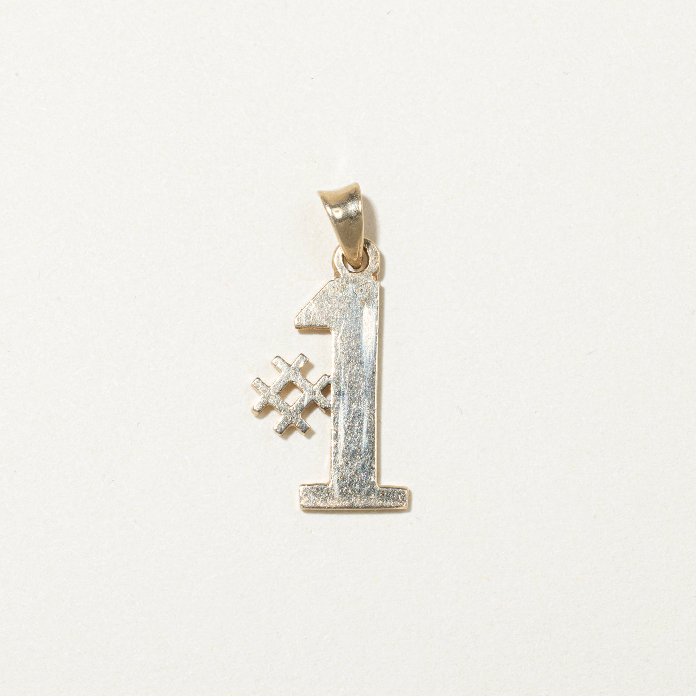 10k Yellow Gold "# 1" Pendant