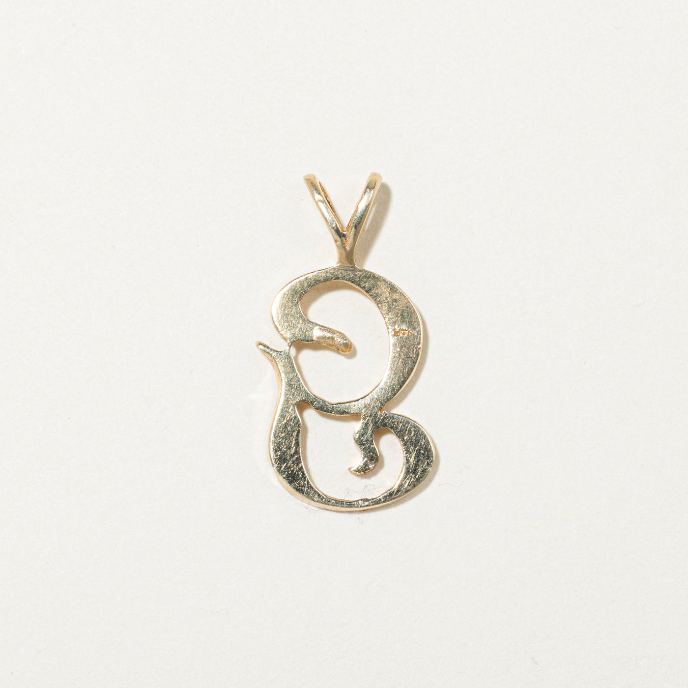 14k Yellow Gold "G" Initial Pendant