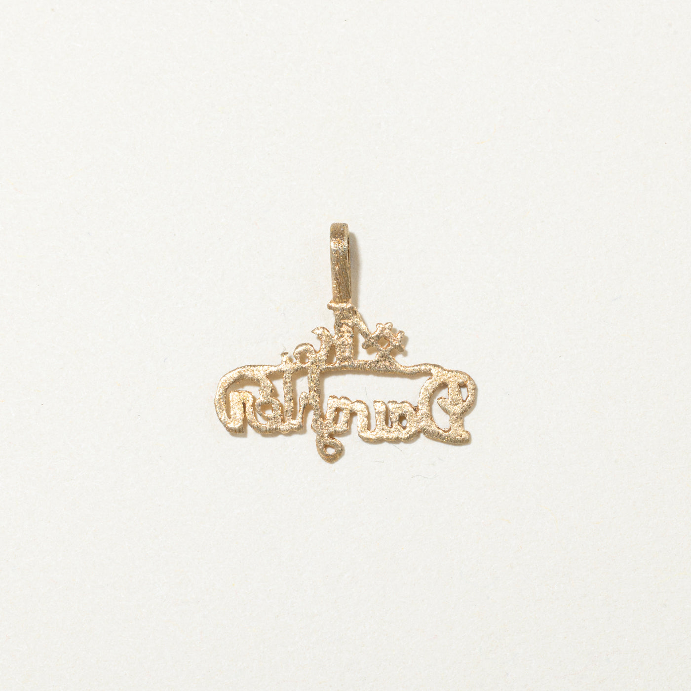 14k Yellow Gold "#1 Daughter" Pendant
