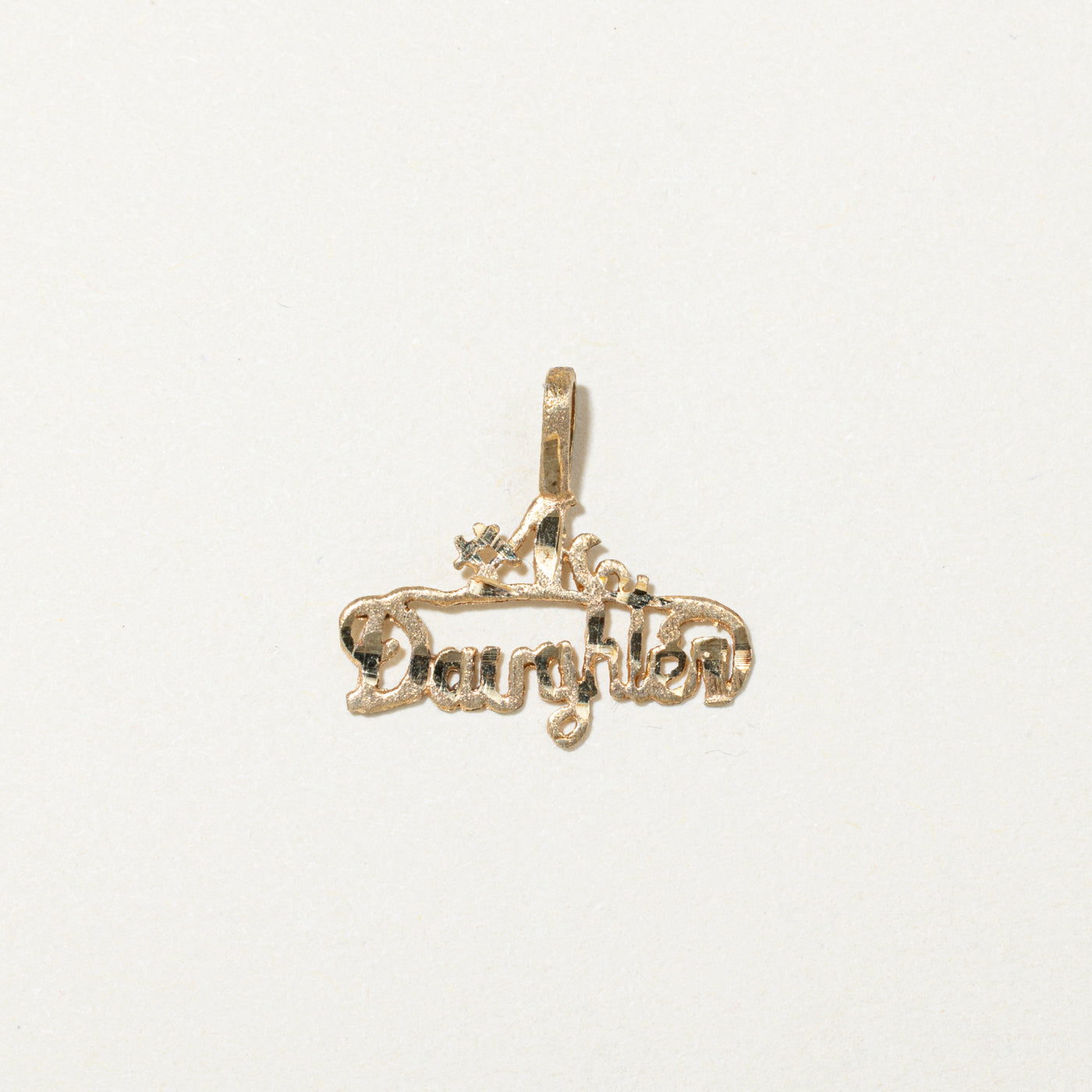 14k Yellow Gold "#1 Daughter" Pendant