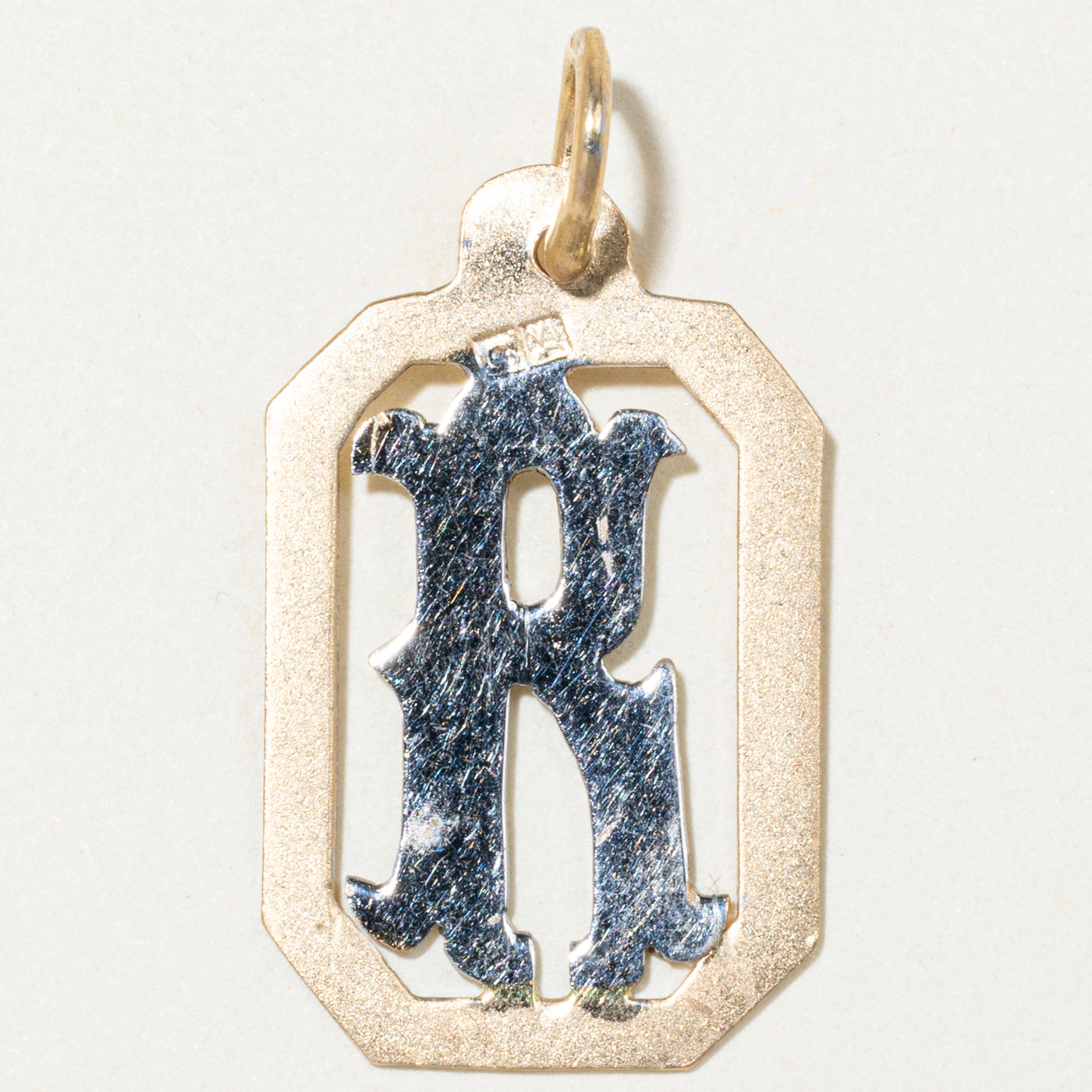 18k Yellow Gold "R" Initial Charm