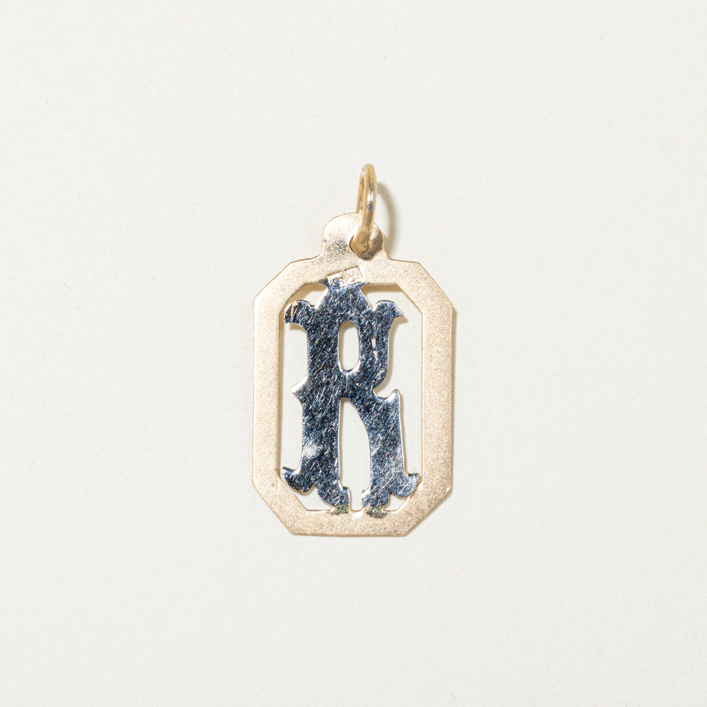 18k Yellow Gold "R" Initial Charm