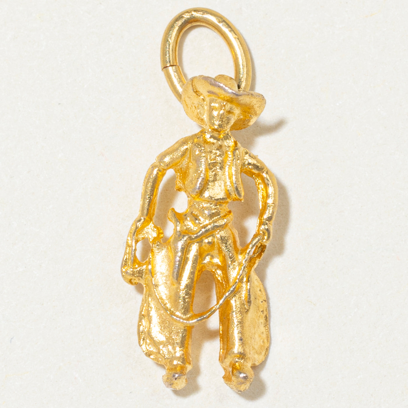 10k Yellow Gold Cowboy Charm