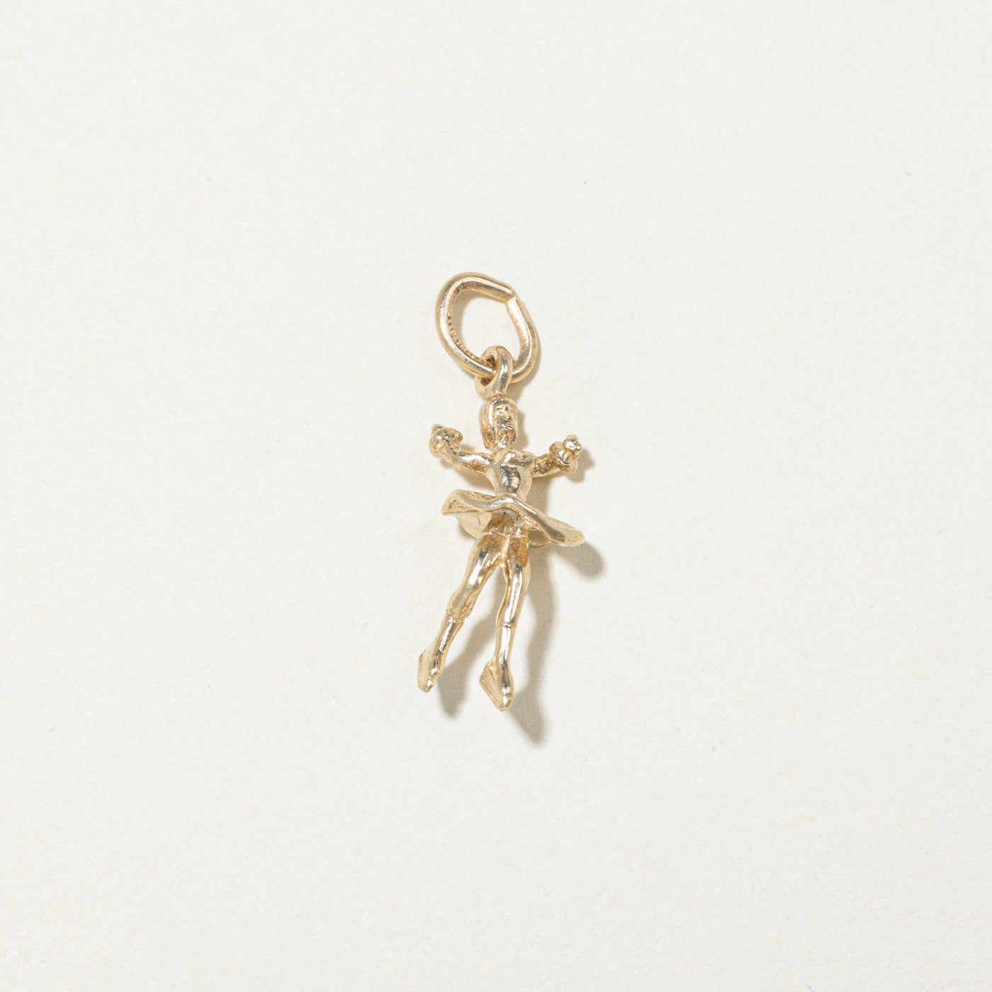 10k Yellow Gold Figure Skater Charm