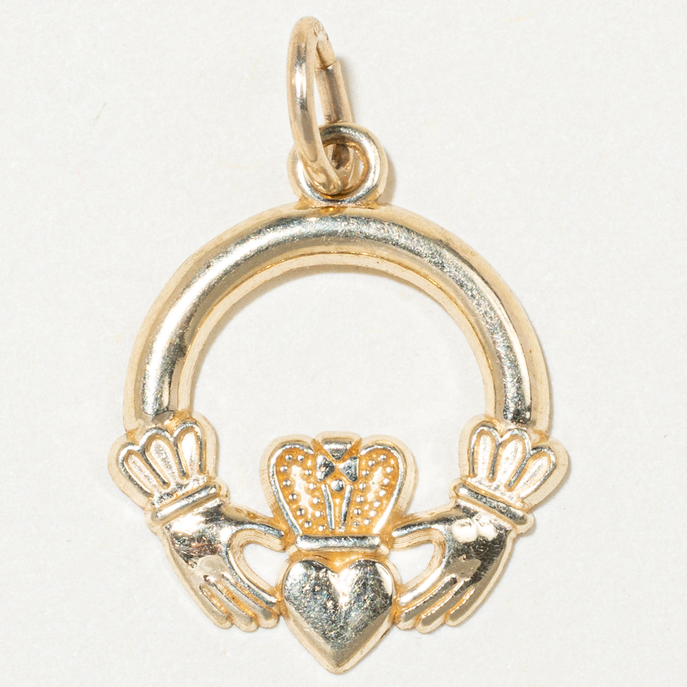 10k Yellow Gold Claddagh Charm