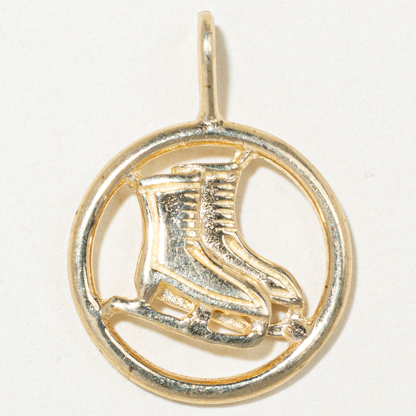 10k Yellow Gold Ice Skates Charm
