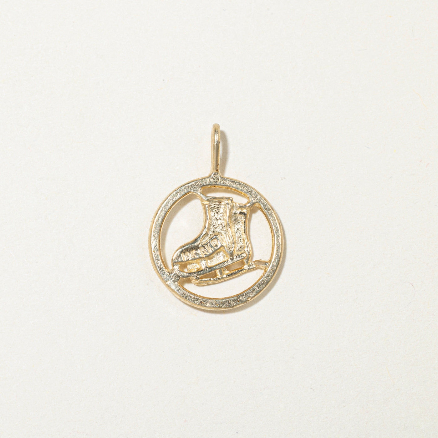 10k Yellow Gold Ice Skates Charm