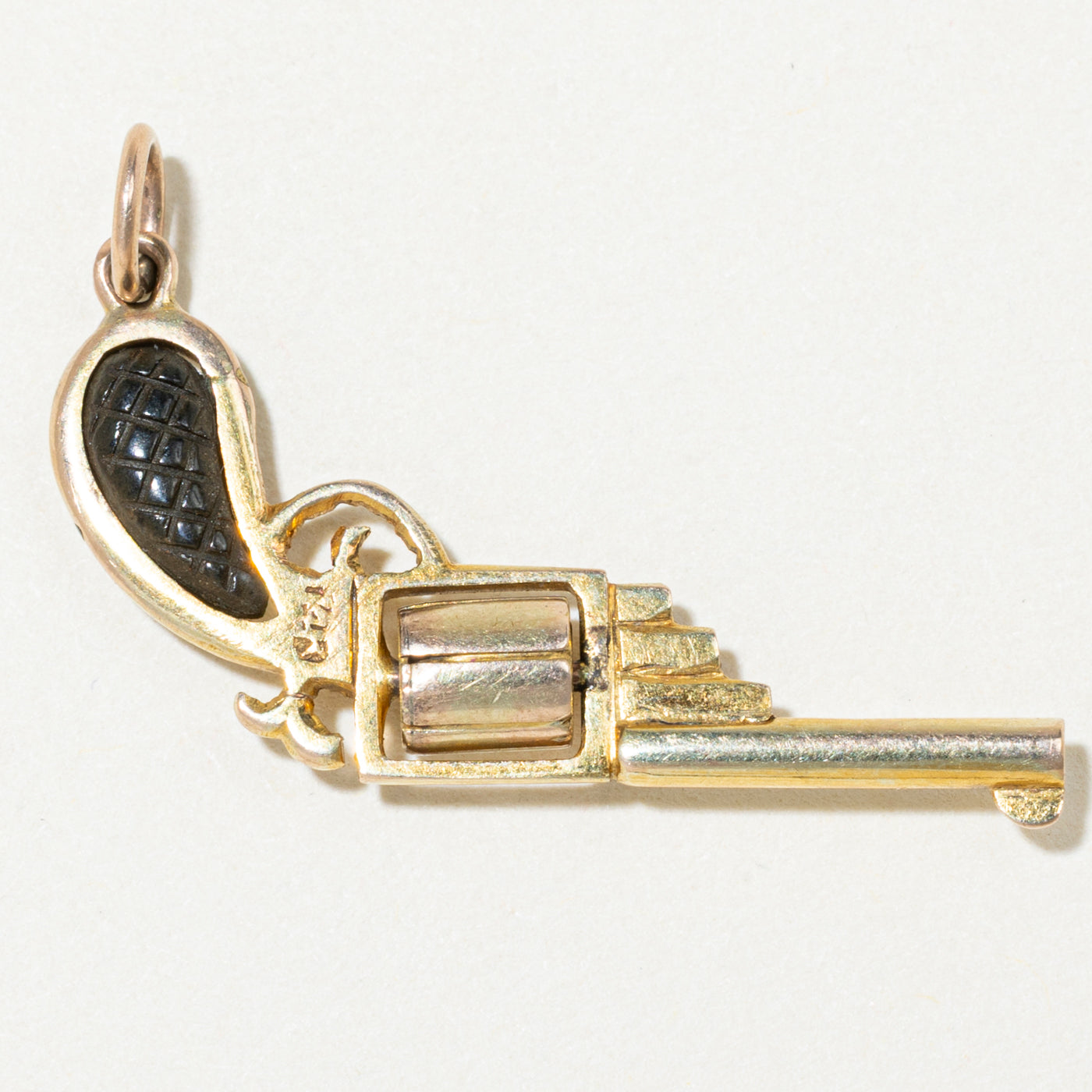 14k Yellow Gold Gun Charm