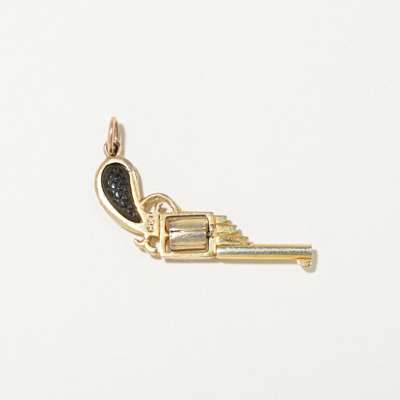 14k Yellow Gold Gun Charm
