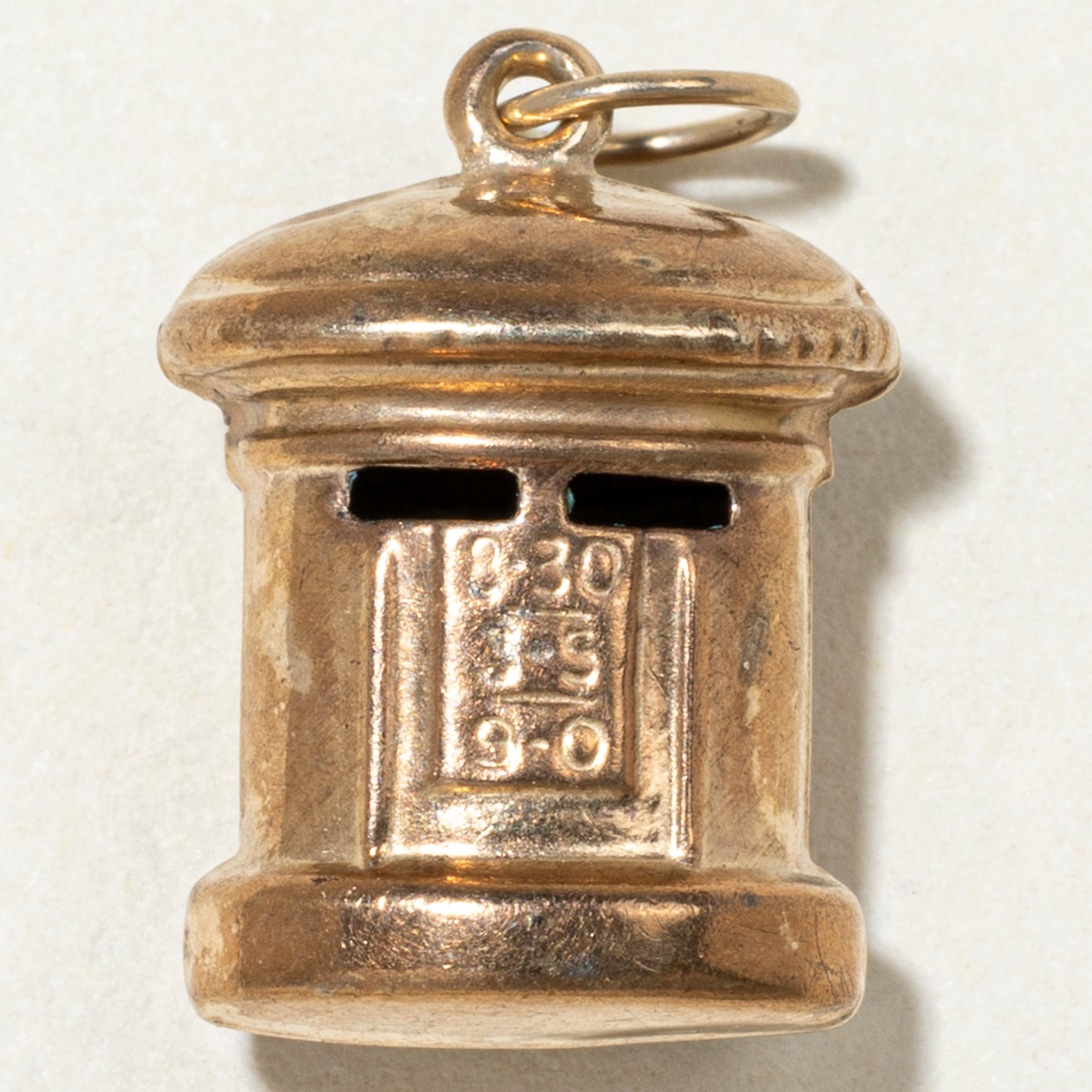 1990 Birmingham 9k Yellow Gold Postbox Charm