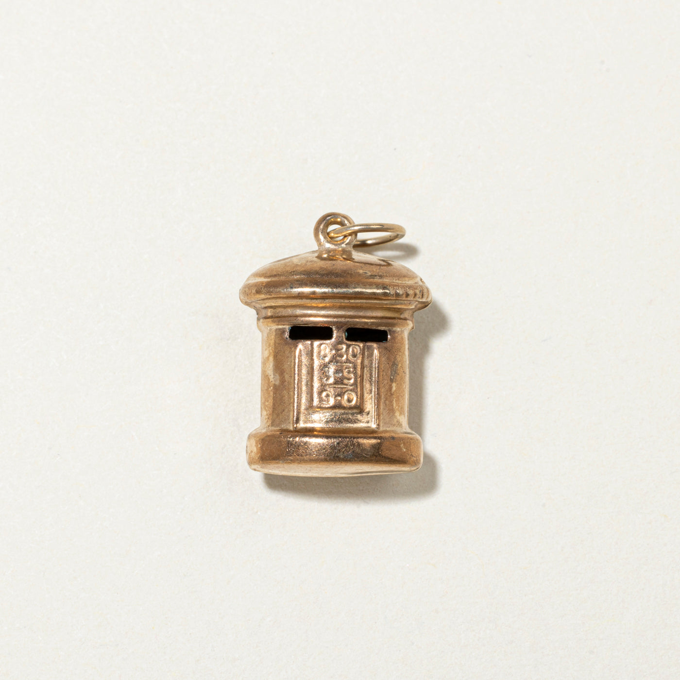 1990 Birmingham 9k Yellow Gold Postbox Charm