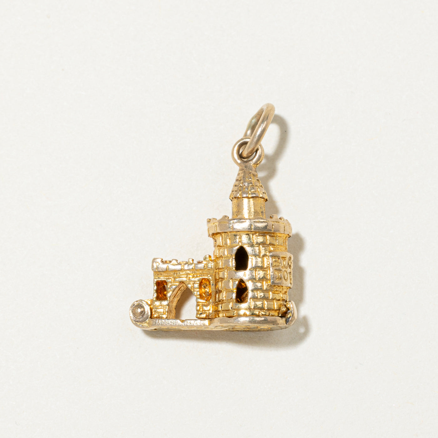 9k Yellow Gold Bloody Tower Castle Charm