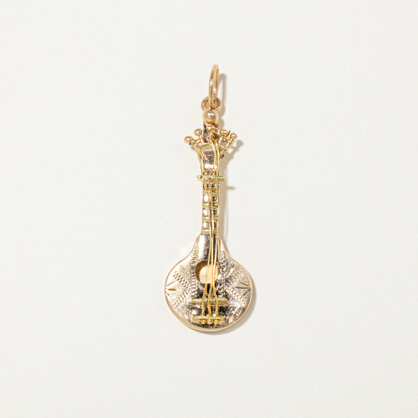 19k Yellow Gold Mandolin Charm
